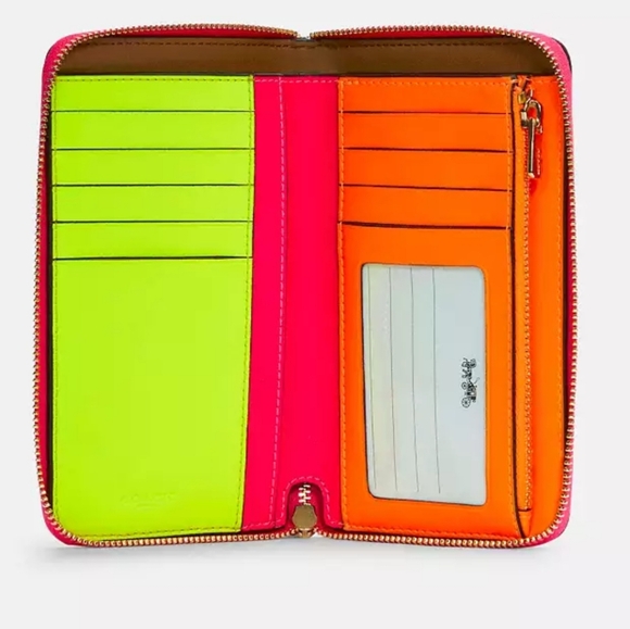 Coach Neon Pink Wallet - Picture 2 of 7